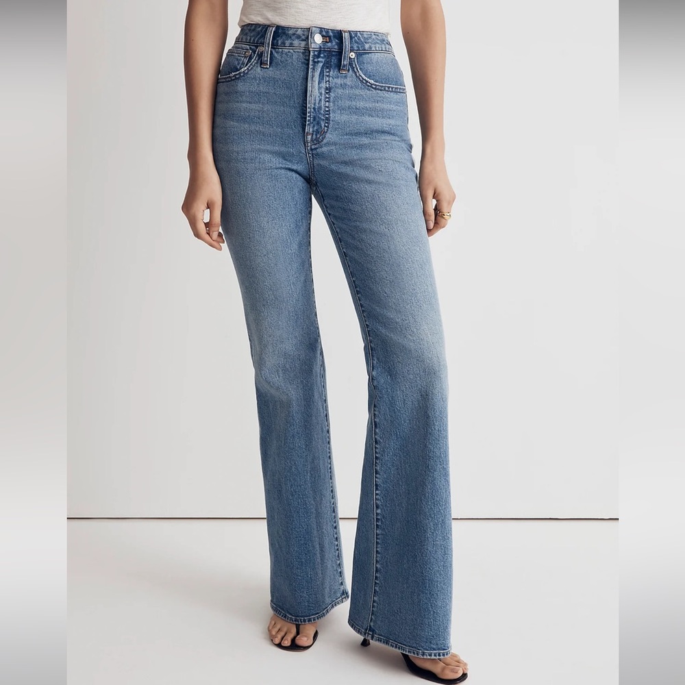 Madewell NWT The Tall Perfect Vintage Flare High Rise Jeans Size 30T Tarlow Wash